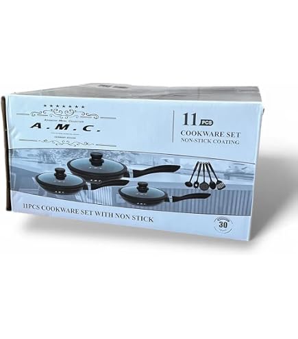AMCステンレススチール セット AMC 25 Piece Stainless Steel Induction Non-Stick Cookware Set